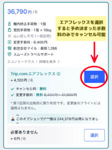 キャンセル可能な航空券